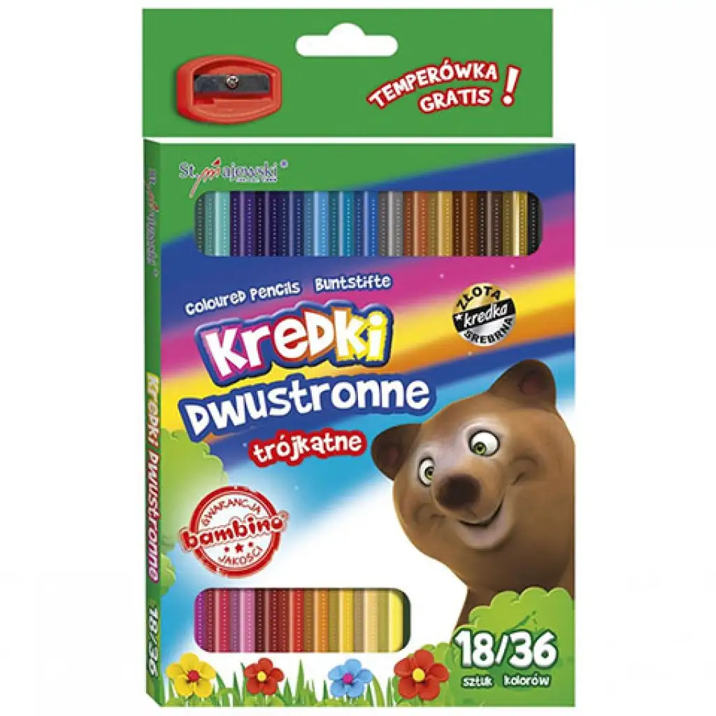 Bambino: Színes ceruza 18/36db-os szett hegyezővel kép 1