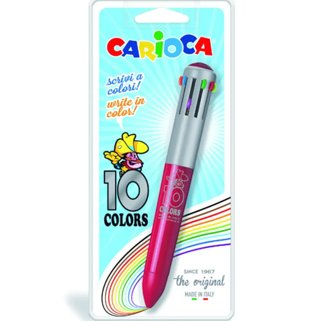 10 színnel író toll több változatban 1db - Carioca kép 1