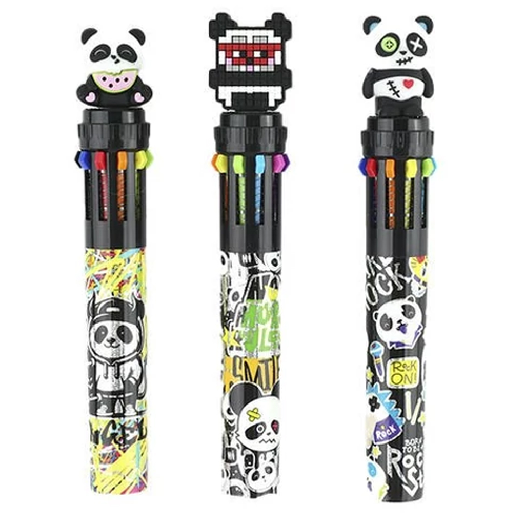Nebulo: 10 színű golyóstoll Panda dizájn többféle 1db kép 1