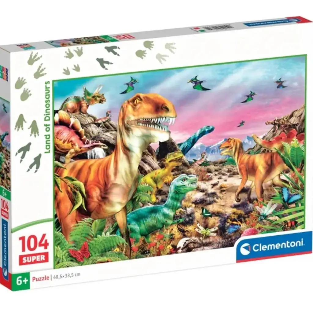 Dinók földje 104db-os Super puzzle - Clementoni kép 1