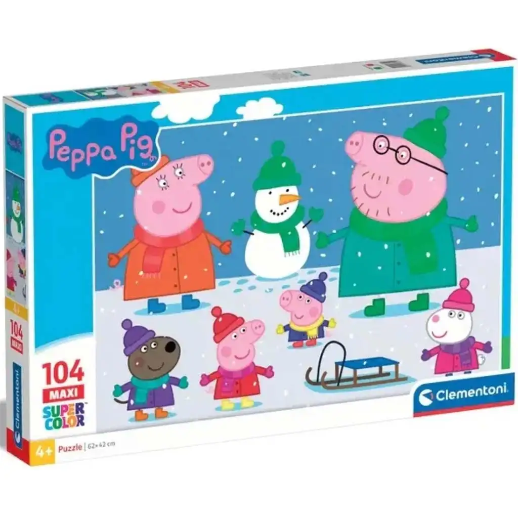 Peppa malac 104db-os maxi supercolor puzzle - Clementoni kép 1