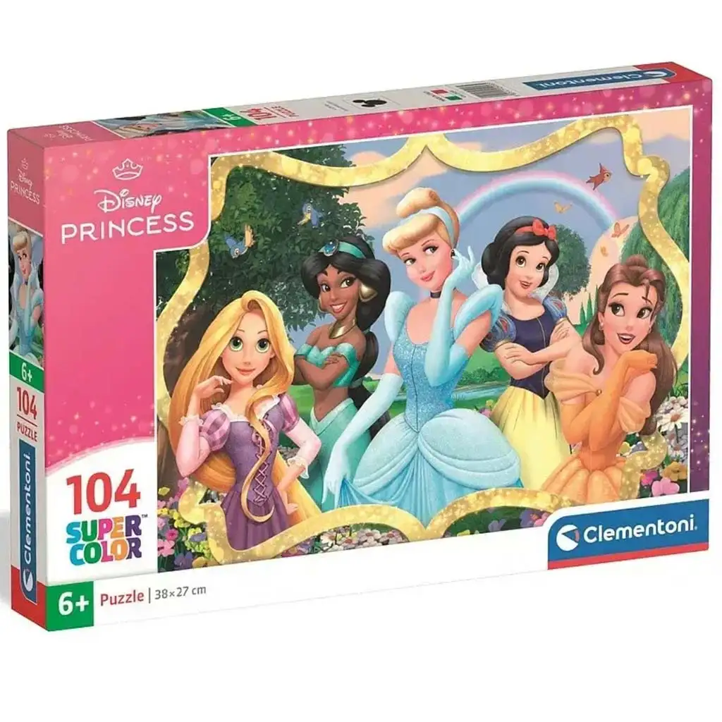 Disney Hercegnők Csodálatos hercegnők Supercolor 104db-os puzzle - Clementoni kép 1