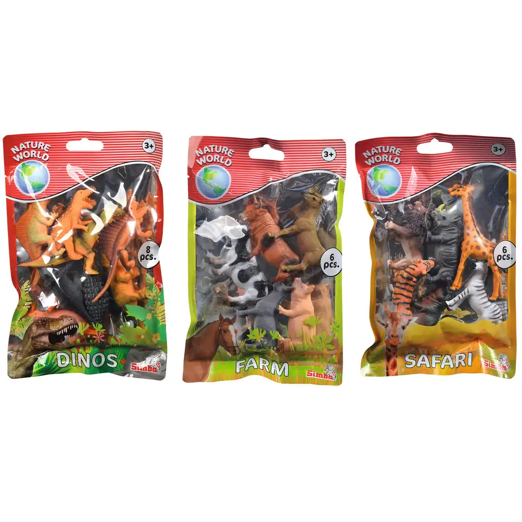 Állat figura szett farmos, dinoszauruszos vagy dzsungell állatokkal - Simba Toys kép 2