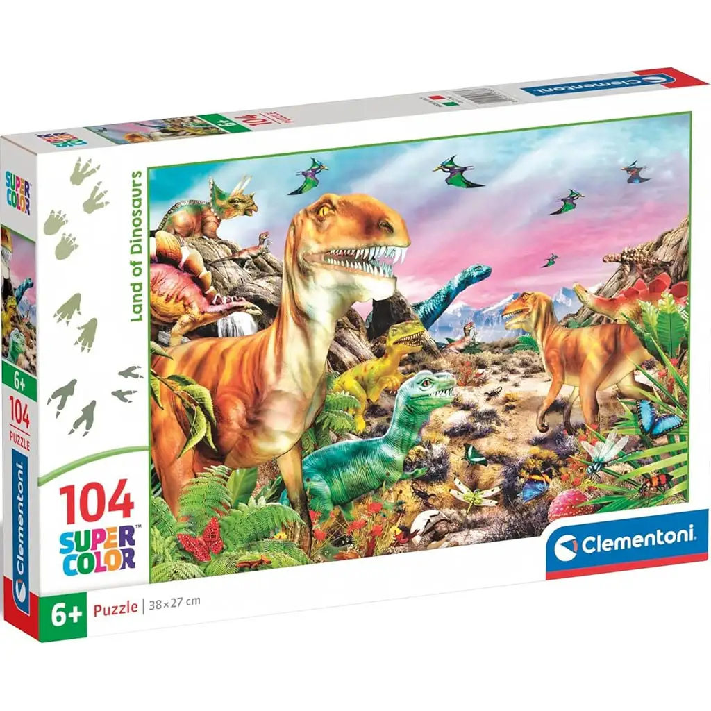 Dinoszauruszok földje 104db-os Supercolor puzzle - Clementoni kép 1