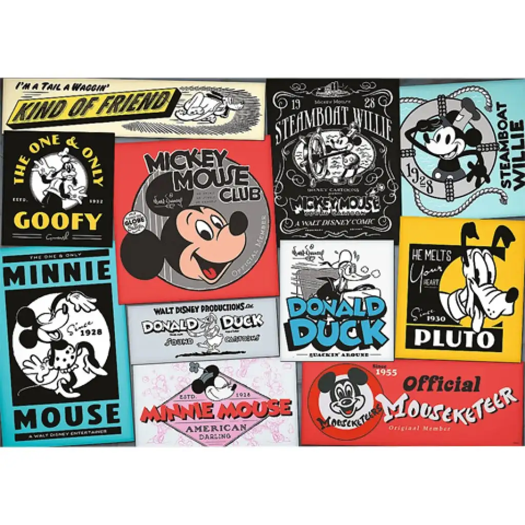 Disney Retro poszterek 1000db-os puzzle - Trefl kép 2