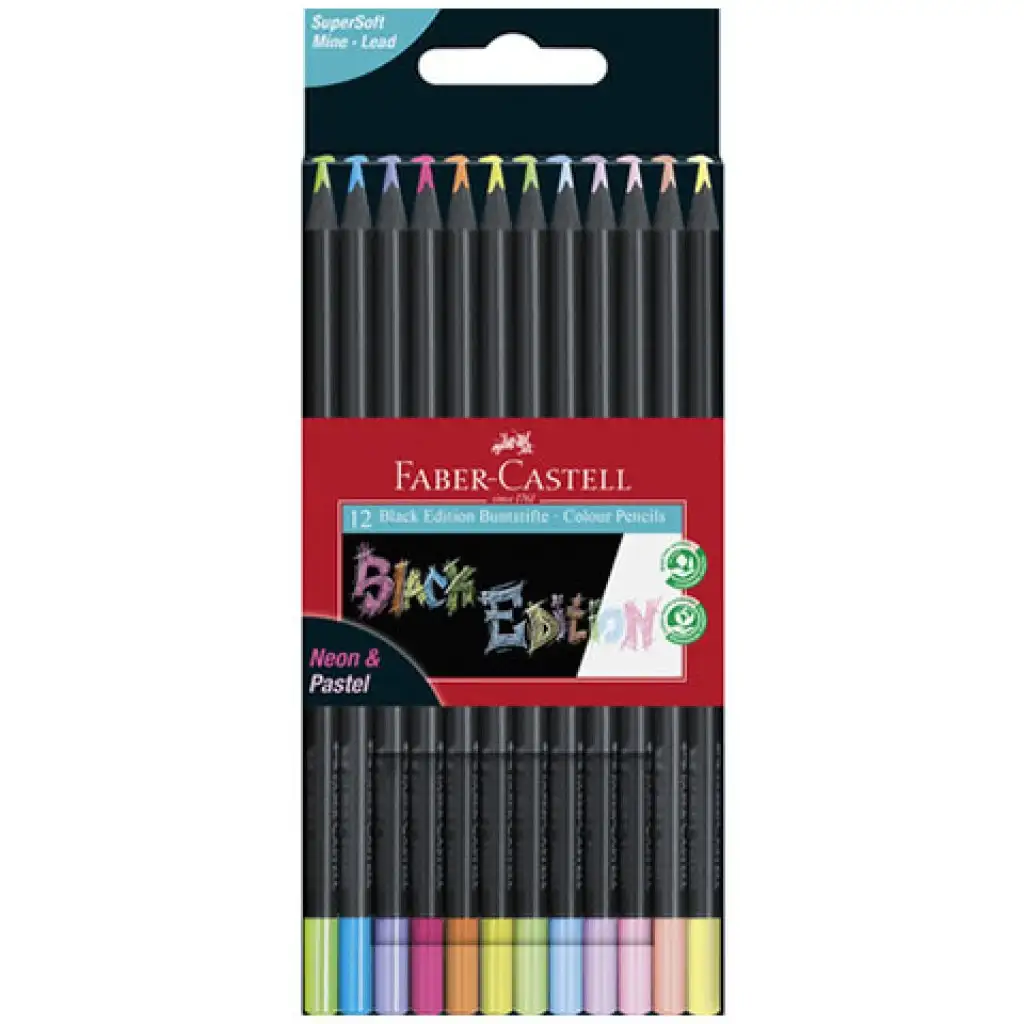Faber-Castell: Black Edition Pastel színes ceruza szett 12db-os kép 1