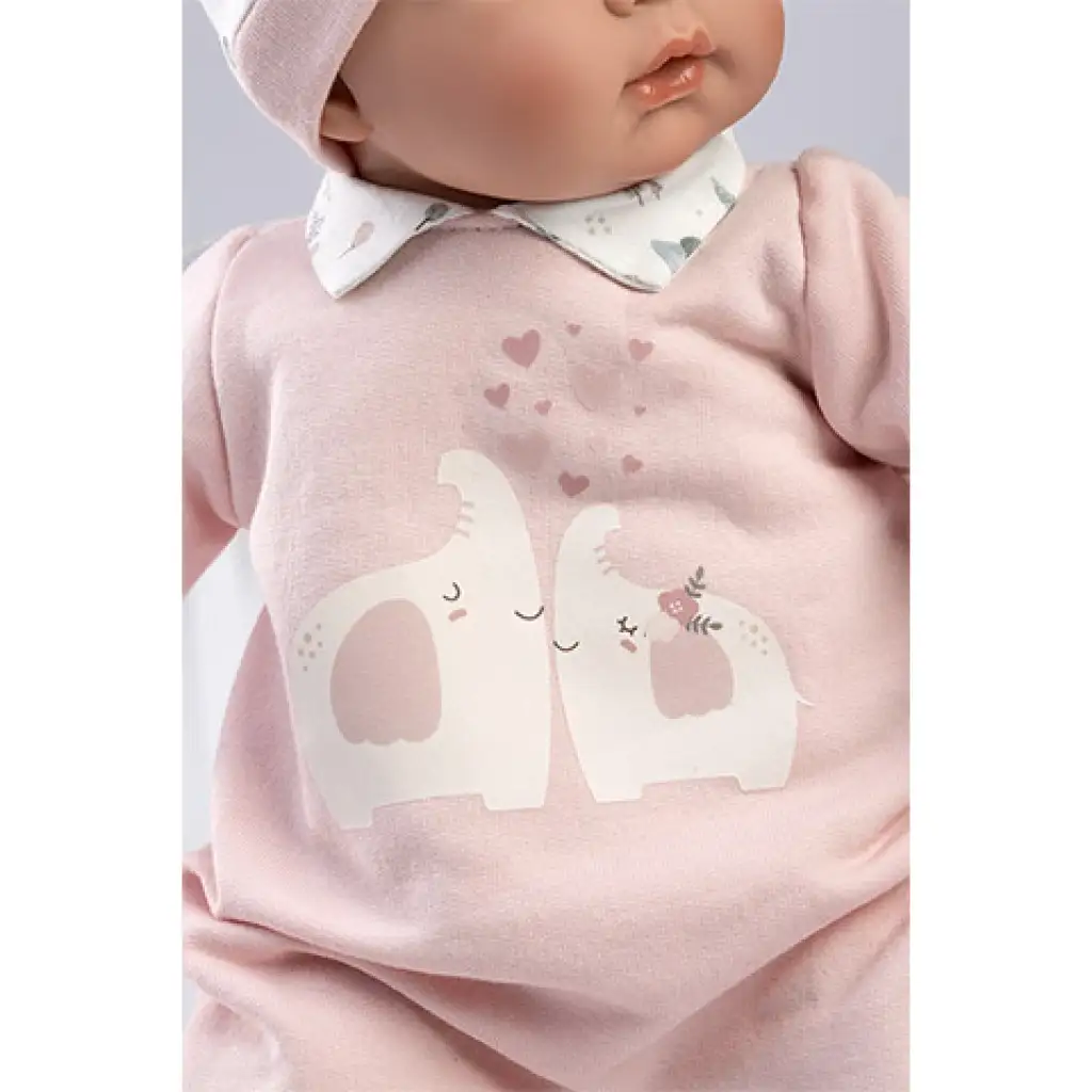 Llorens: Joelle baba elefántos rugdalózóban 38cm kép 3