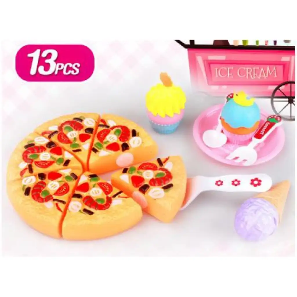 Pizza játékszett édességekkel 13db-os kép 1