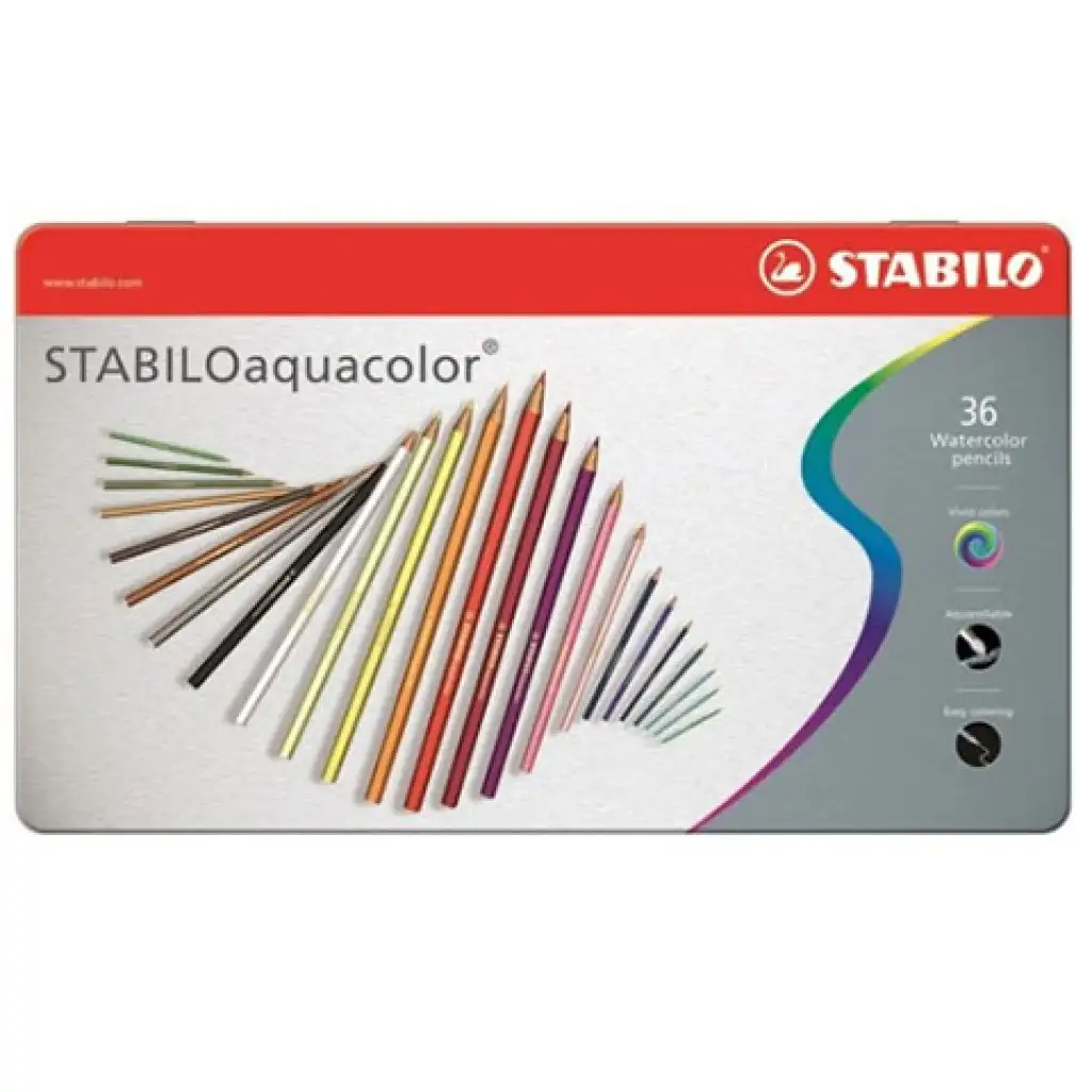 Stabilo: Aquacolor színesceruza szett fém dobozban 36db kép 1