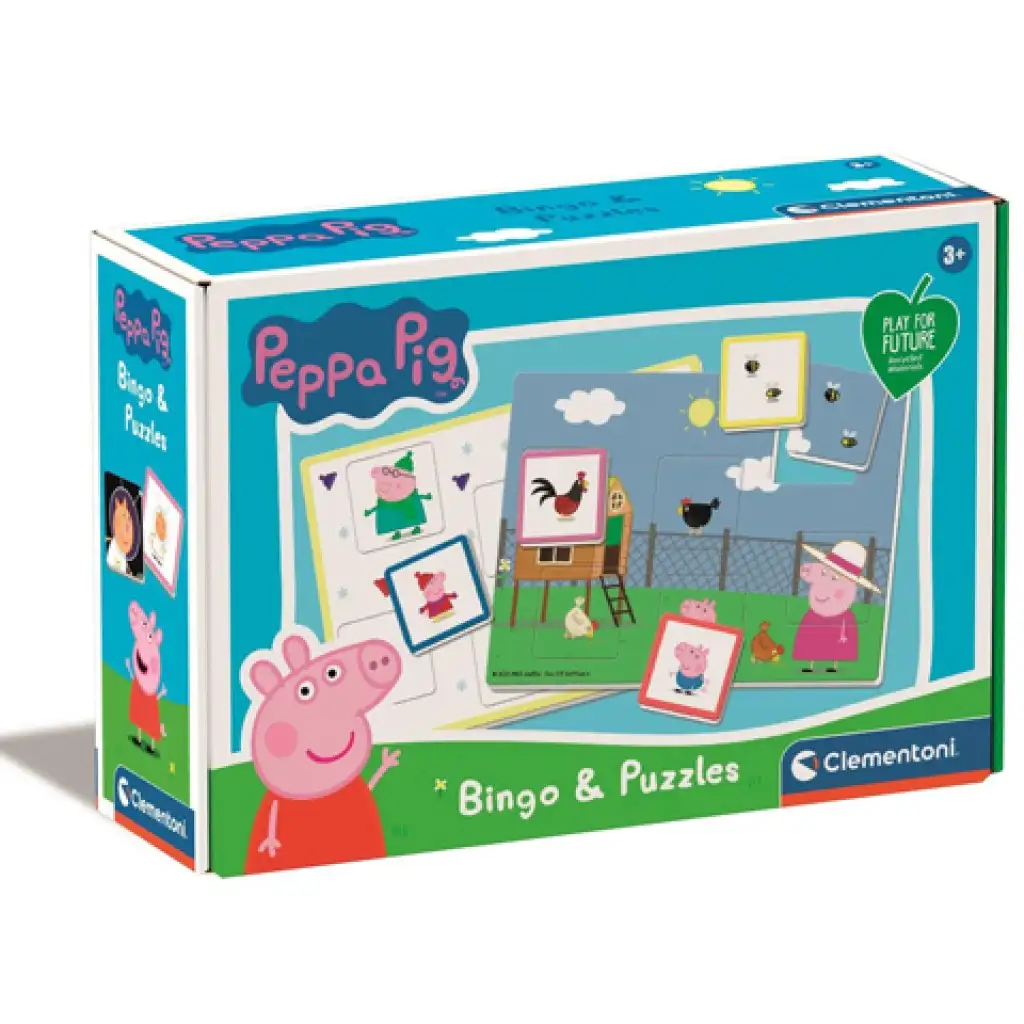 Peppa malac Bingo és puzzle játékszett - Clementoni kép 1