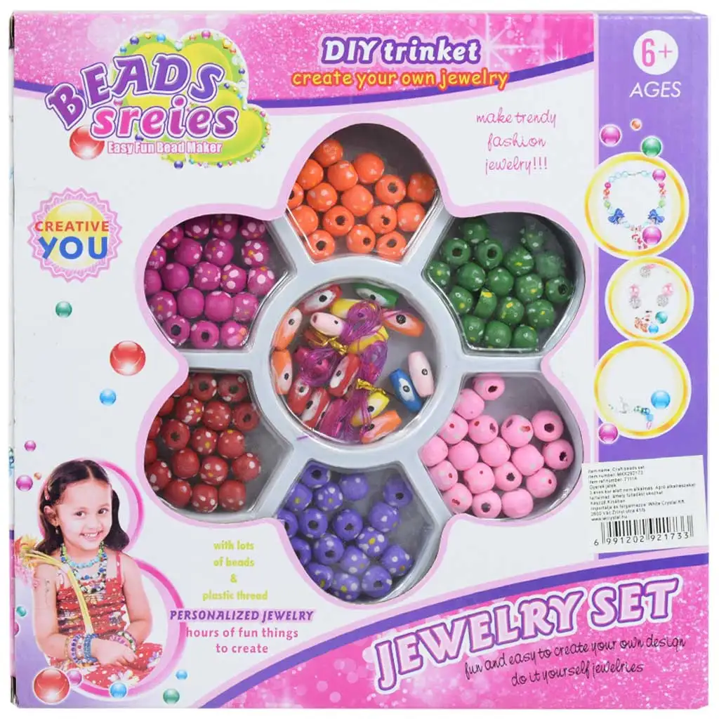 Beads Series: Ékszerkészítő szett 100+ színes pöttyös gyöngyökkel kép 1