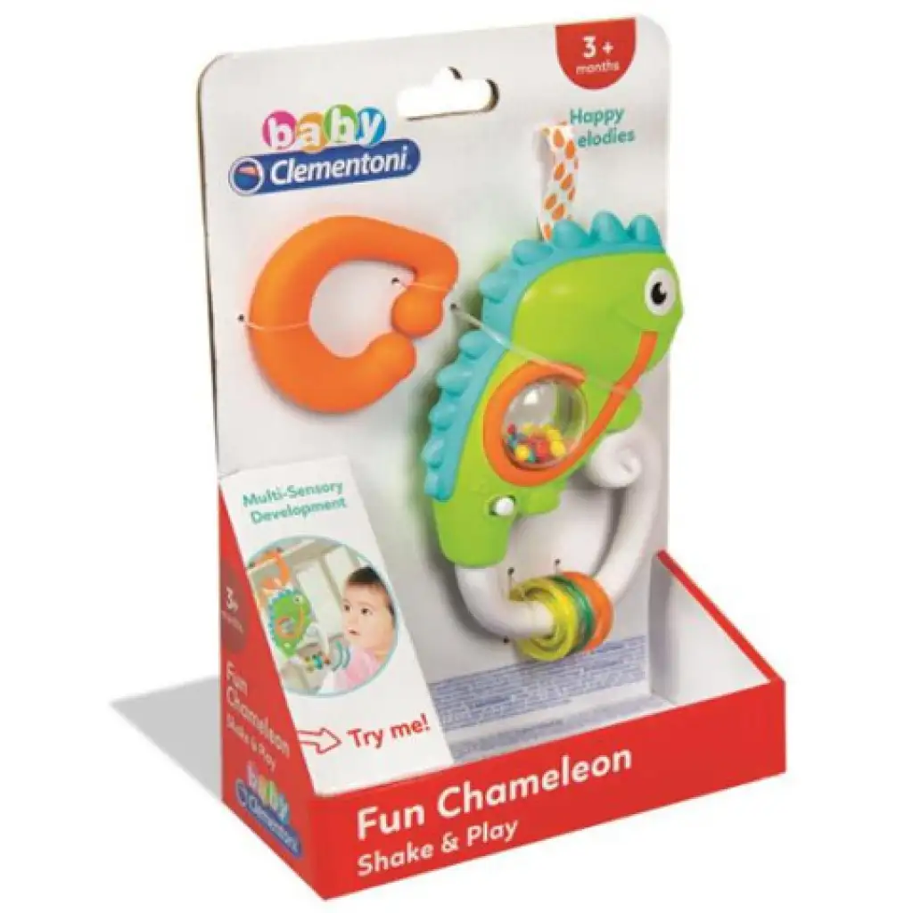 Baby mókás kaméleon csörgő - Clementoni kép 1