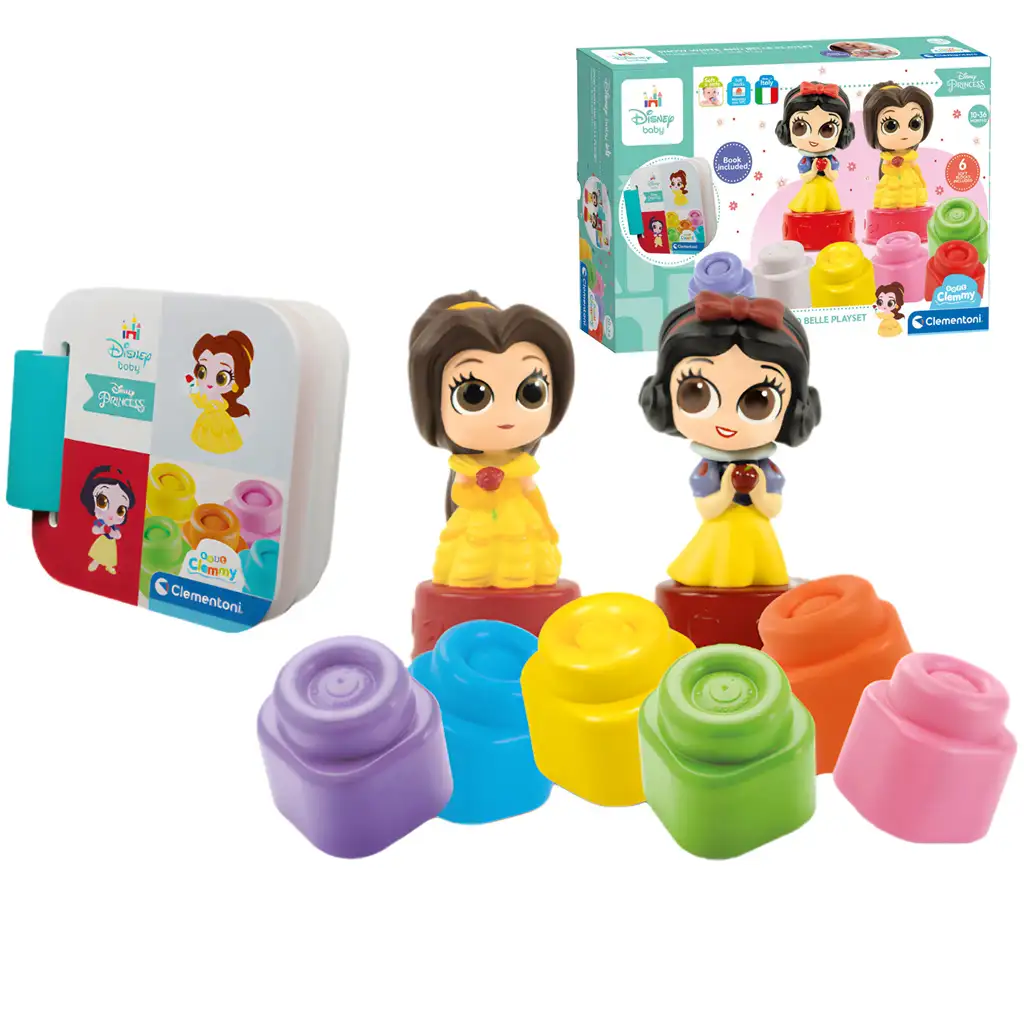 Clemmy: Disney Princess puha építőkockák fejlesztőjáték - Clementoni kép 1