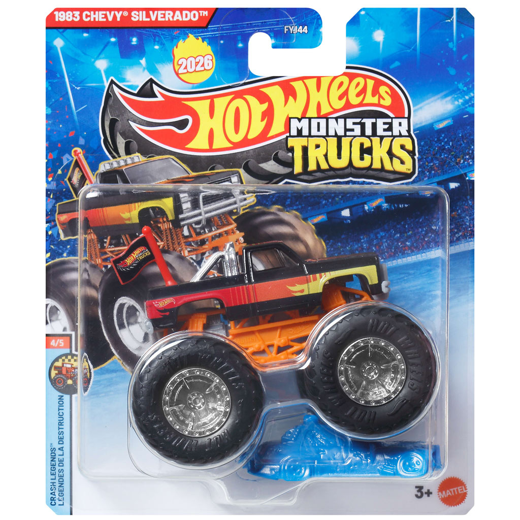 Hot Wheels Monster Trucks: 1983 Chevy Silverado monster kisautó 1/64 - Mattel kép 1