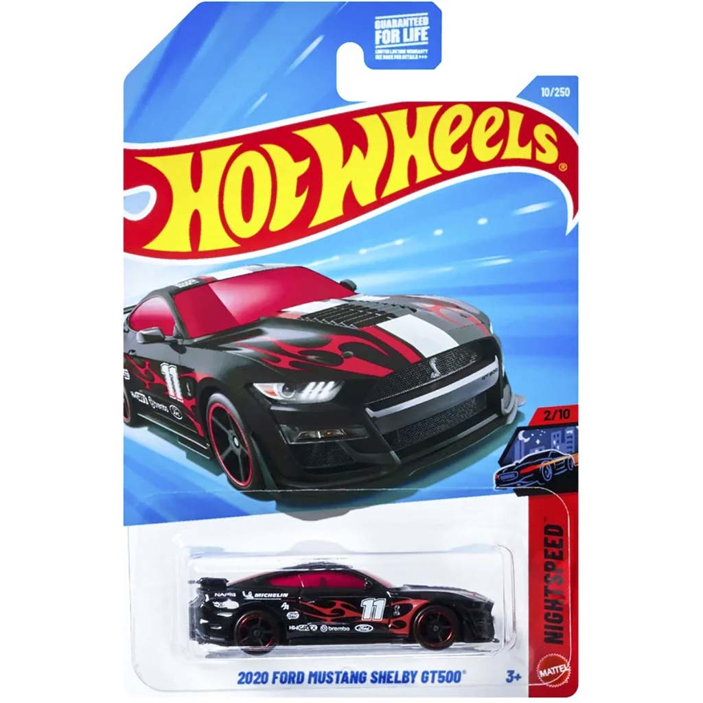 Hot Wheels: 2020 Ford Mustang Shelby GT500 fekete kisautó 1/64 – Mattel kép 1