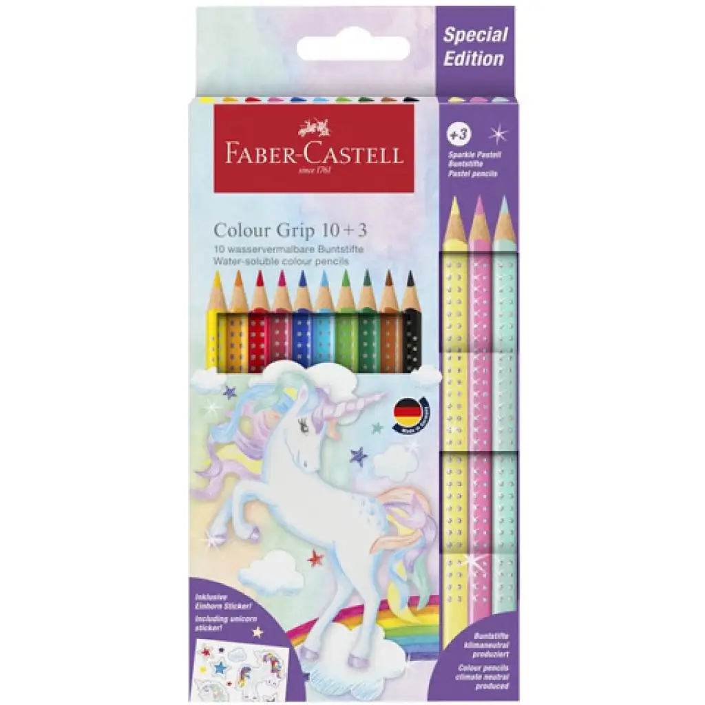 Faber-Castell: Grip Unikornis színes ceruza szett 10+3 db pasztell színnel kép 1