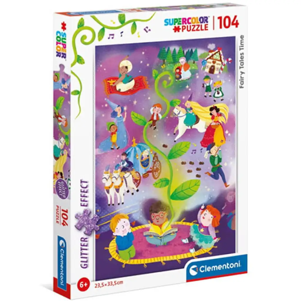 Mese idő Supercolor csillámos-puzzle 104db-os - Clementoni kép 1