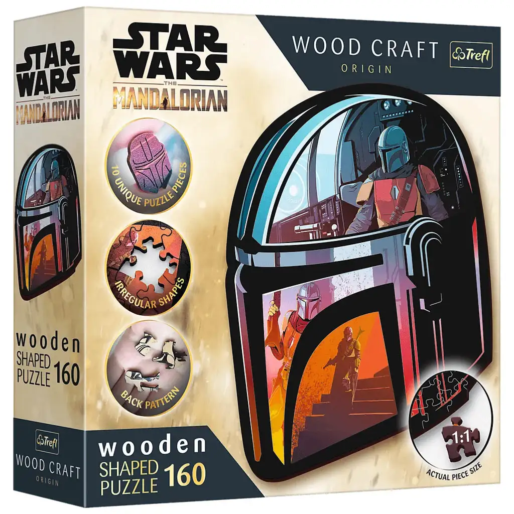 Wood Craft: Star Wars - A Mandalorián 160 db-os prémium fa puzzle - Trefl kép 1