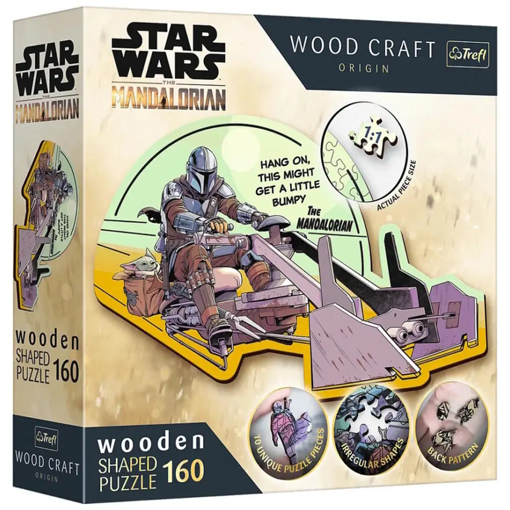Wood Craft: Star Wars - Mandalorián 160 db-os prémium fa puzzle - Trefl kép 1