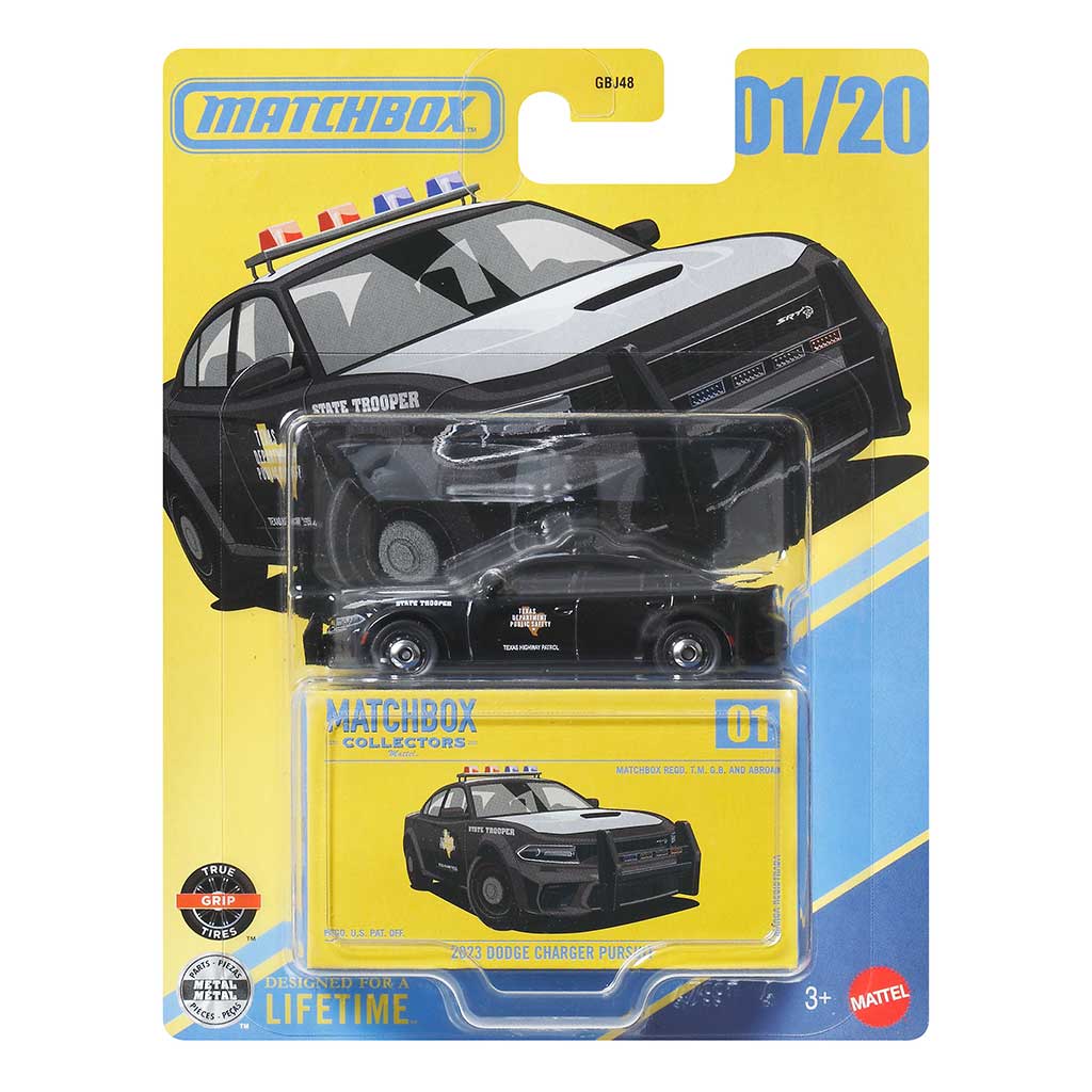 Matchbox Collectors: 2023 Dodge Charger Pursuit gyűjtői dobozos kisautó 1/64 - Mattel kép 1