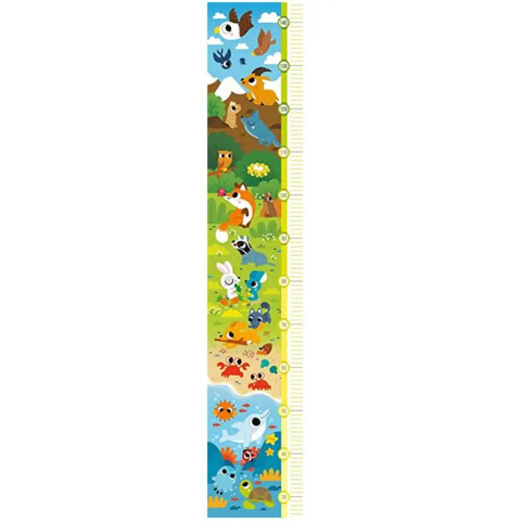 Aranyos állatkák fali mérce 30 db-os puzzle - Clementoni kép 2
