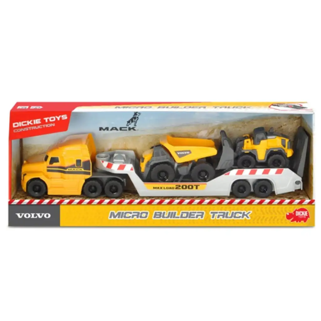 Mack Volvo Micro Builder Truck kamion 32cm - Dickie Toys kép 1