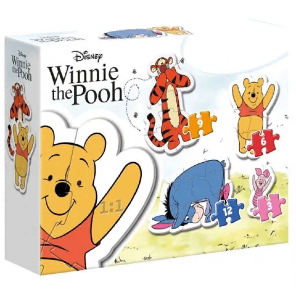 Disney: Micimackó és barátai 4 az 1-ben forma puzzle szett - Clementoni kép 1