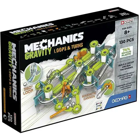 Geomag Mechanics Gravity loops mágneses építőjáték 130db-os kép 1