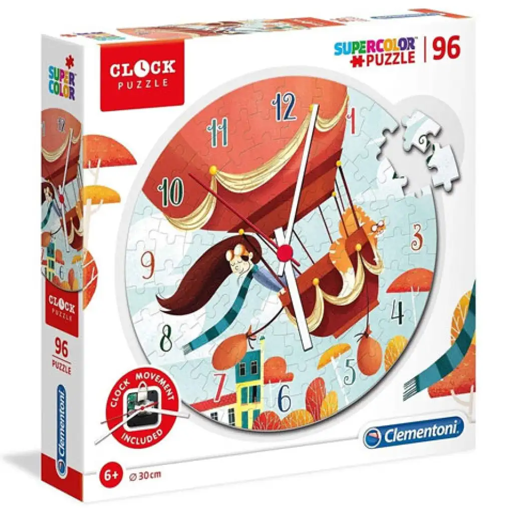 Hőlégballon a szélben 96 db-os puzzle óra  - Clementoni kép 1