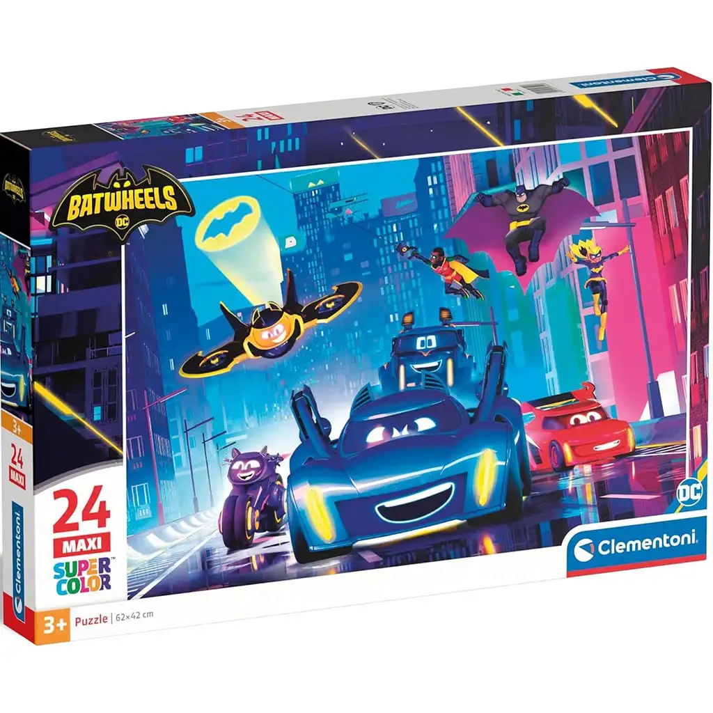 Batwheels 24 db-os maxi supercolor puzzle - Clementoni kép 1