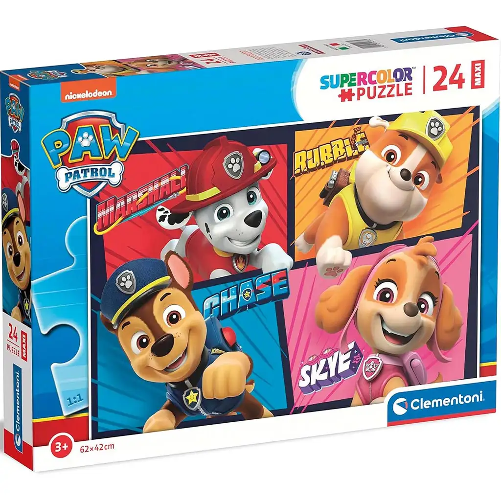 Mancs Őrjárat Vigyorgó kutyusok 24 db-os maxi supercolor puzzle - Clementoni kép 1