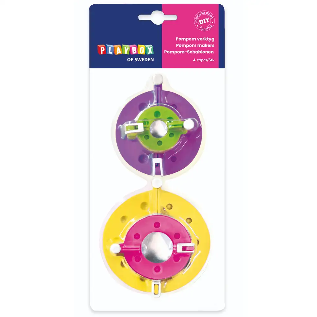 PlayBox: Pom-pom készítő szett 4db-os kép 1