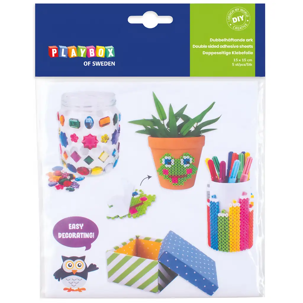 PlayBox: Kétoldalas ragasztólap szett 15x15cm 5lap kép 1