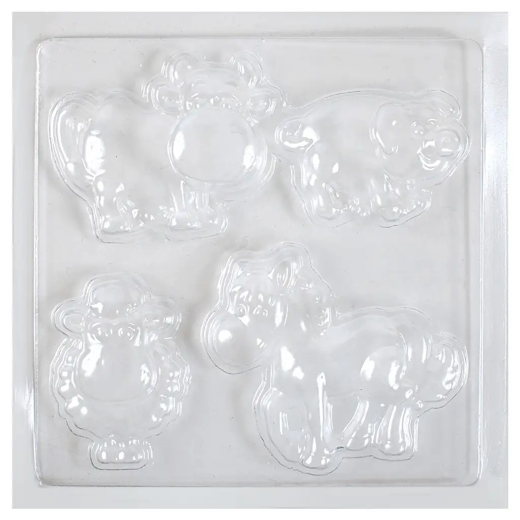 PlayBox: A farm állatai gipszkiöntő forma 17x17cm kép 1