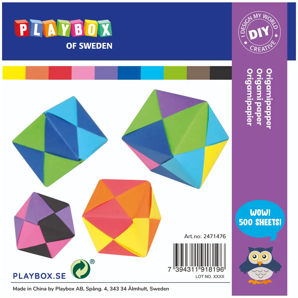 PlayBox: Origami papír 500 db-os szett 15x15cm kép 1