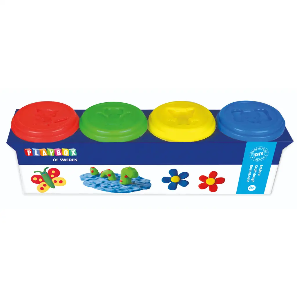 PlayBox: Színes 4 db-os gyurma szett kép 1