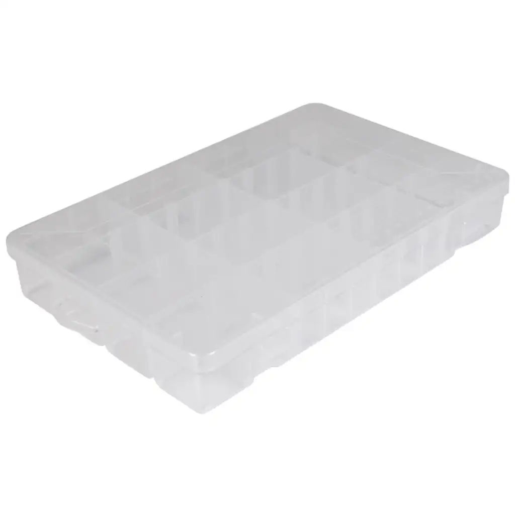 PlayBox: Átlátszó állítható rekeszes tároló doboz 29,5x18,5x4,5cm kép 1