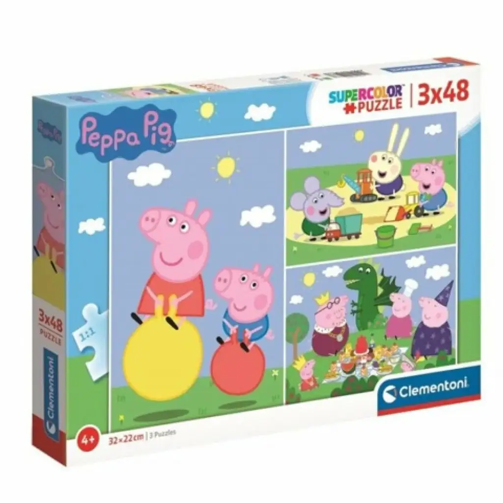 Peppa malac 3x48db-os puzzle szett - Clementoni kép 1