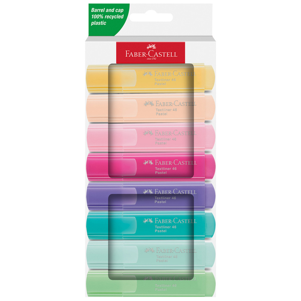 Faber-Castell: 1546 Pasztell 8 db-os szövegkiemelő filctoll szett kép 1