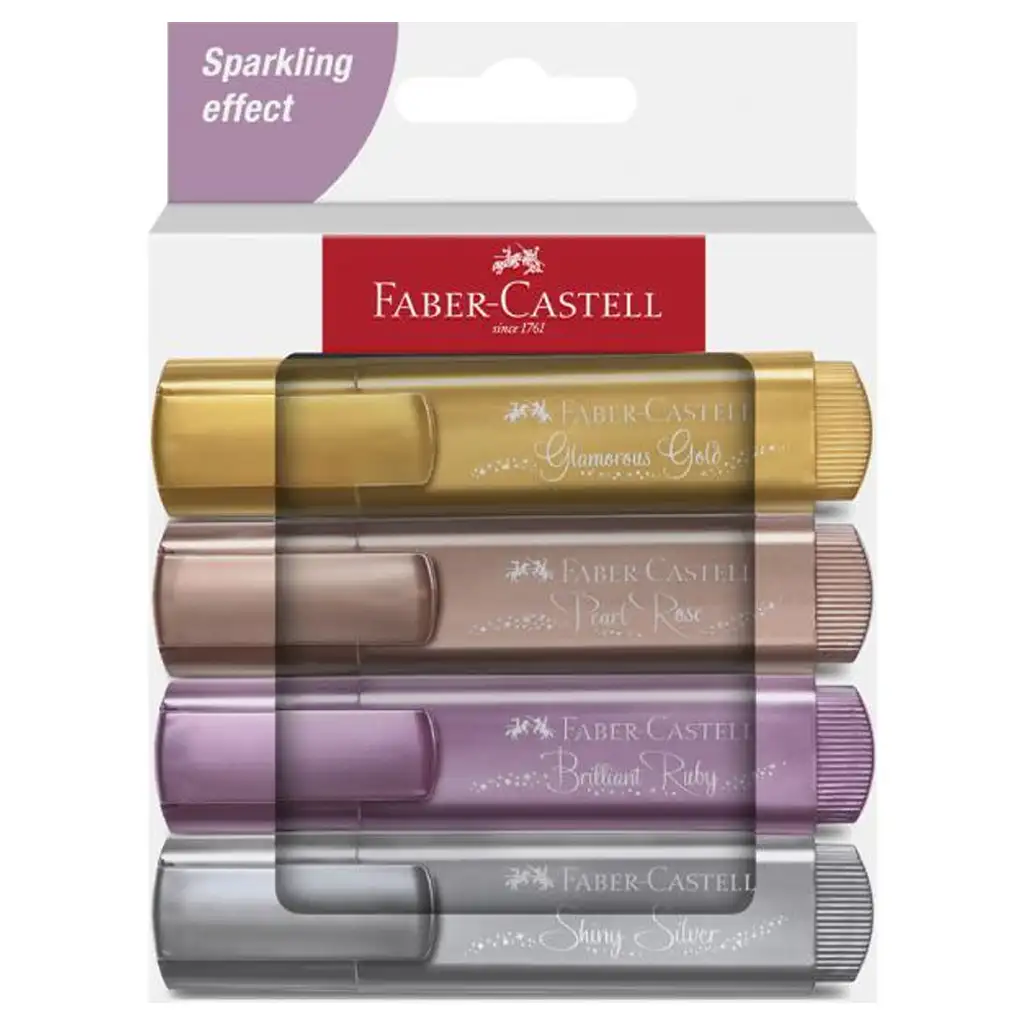 Faber-Castell: 1546 Metál 4 db-os szövegkiemelő filctoll szett kép 1