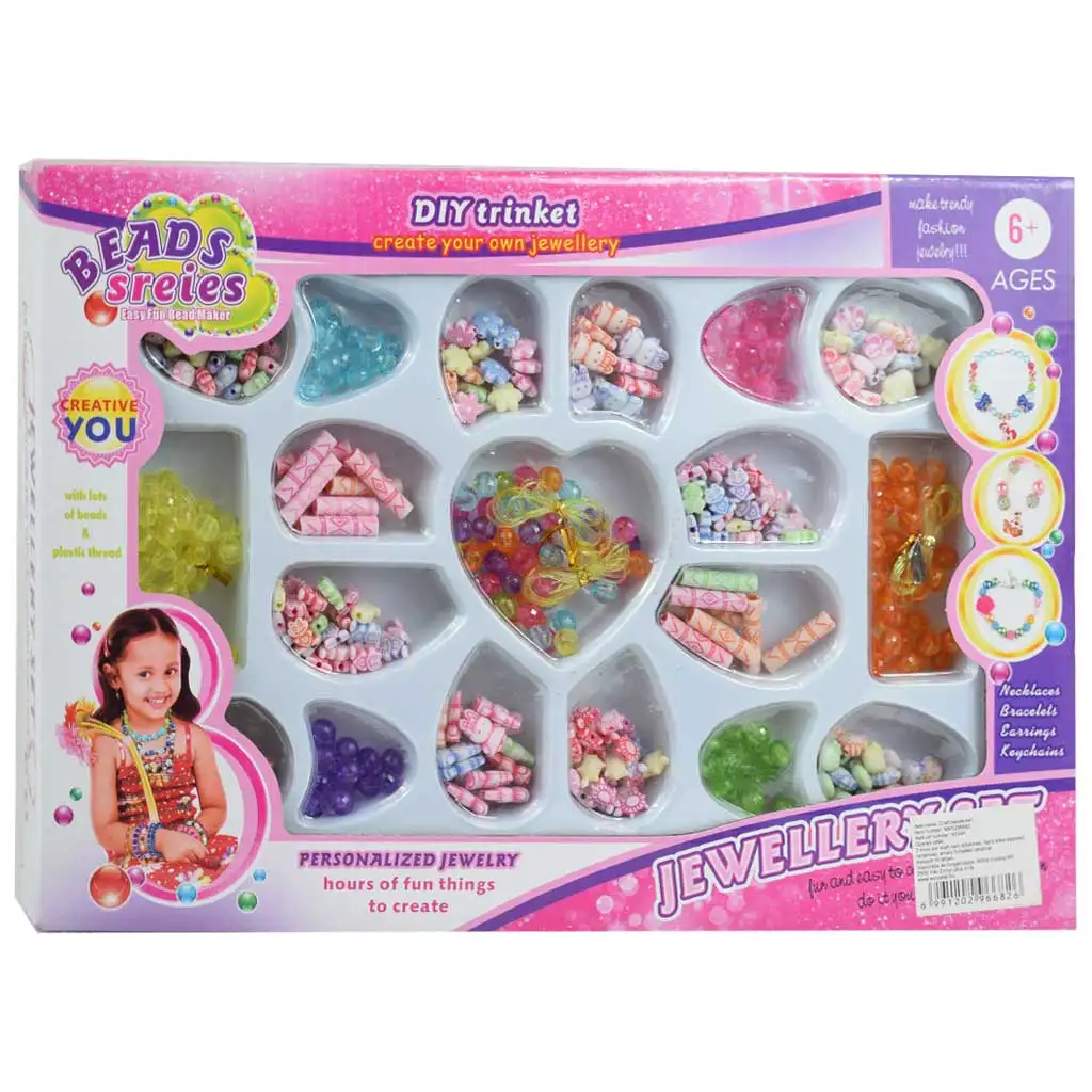 Beads Series: Ékszerkészítő szett 200+ színes gyöngyökkel vegyes színekben és formákban kép 1