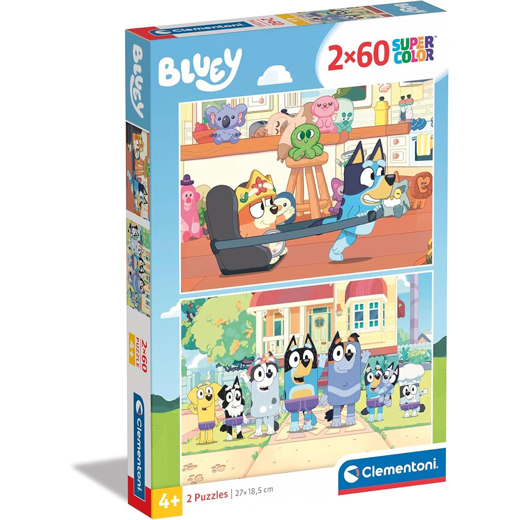 Bluey 2x60db-os supercolor puzzle - Clementoni kép 1