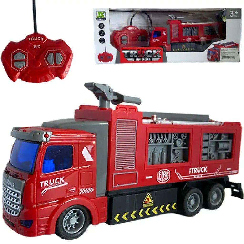 RC Távirányítós tűzoltó autó fényeffektekkel 1/48-as méretarányban 19cm kép 1