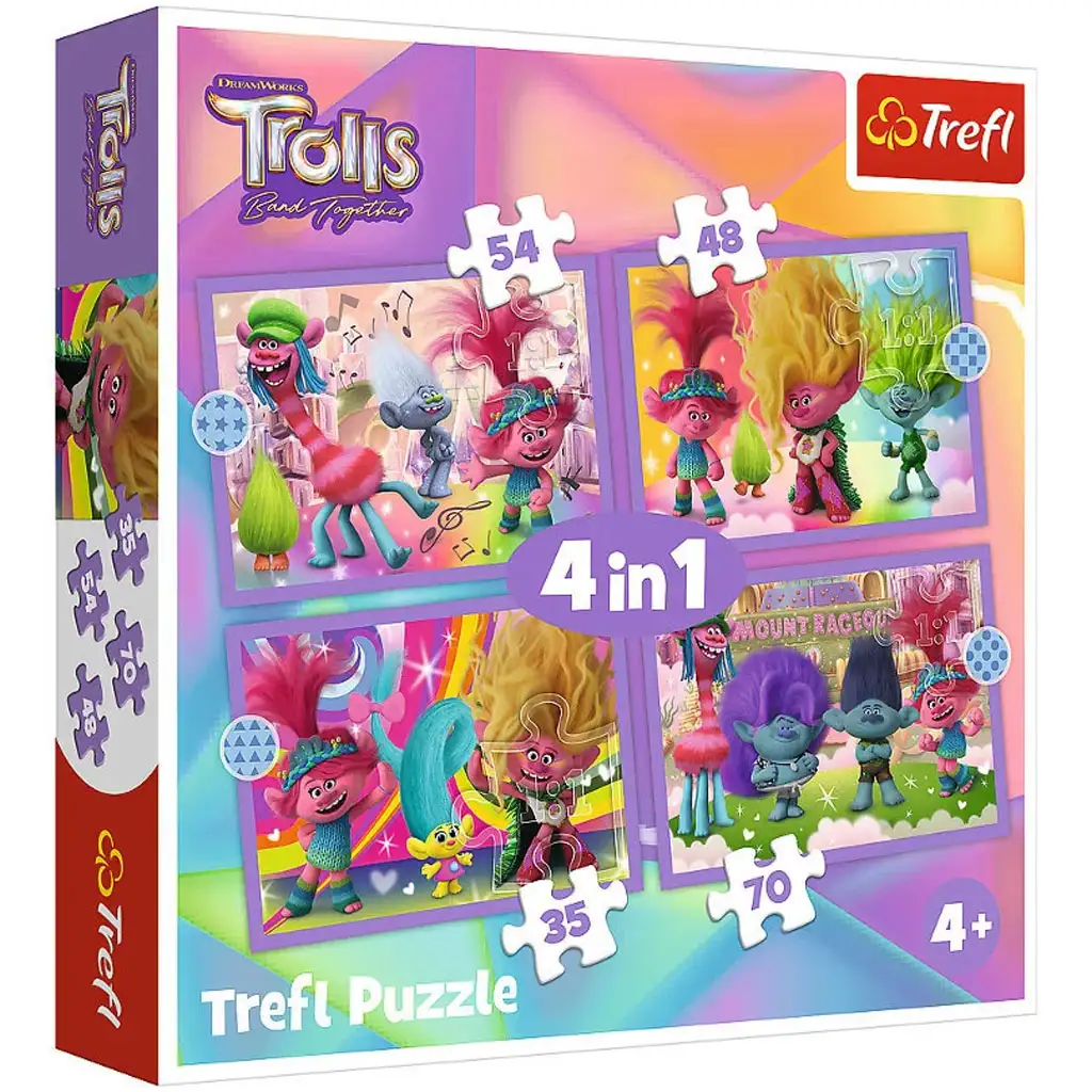 Trollok 3.: 4 az 1-ben puzzle szett - Trefl kép 1