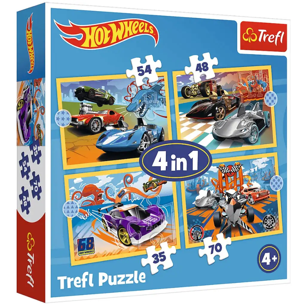 Hot Wheels 4 az 1-ben puzzle - Trefl kép 1