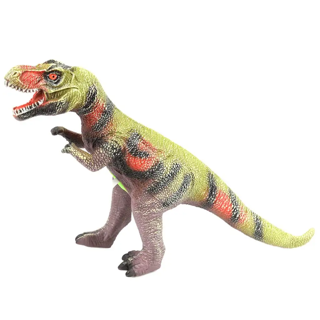 Dino World: Vinyl anyagú hangot adó Tyrannosaurus Rex dinoszaurusz figura pamut töltéssel 35cm kép 1
