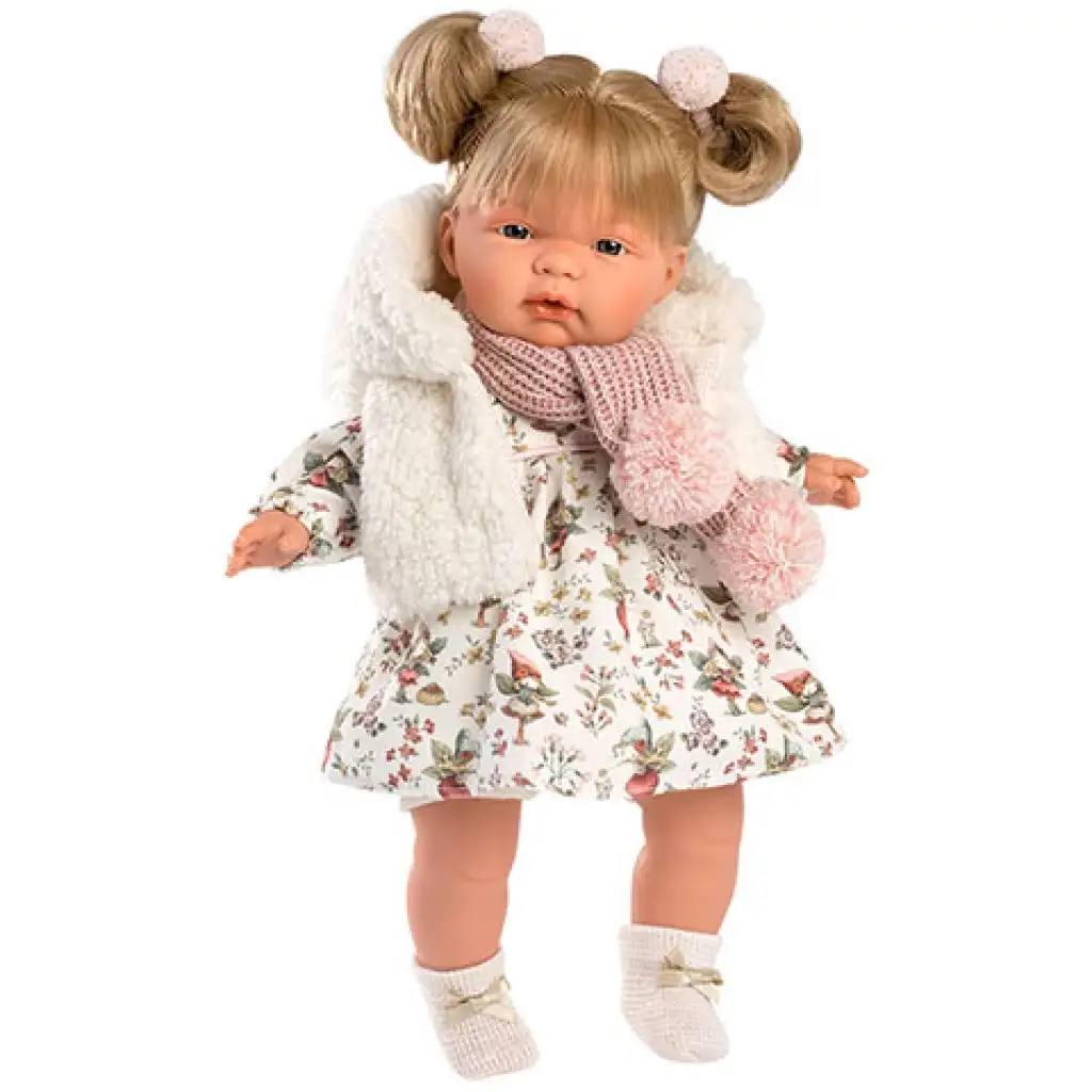 Llorens: Joelle 38cm-es síró baba tündéres ruhában kép 1