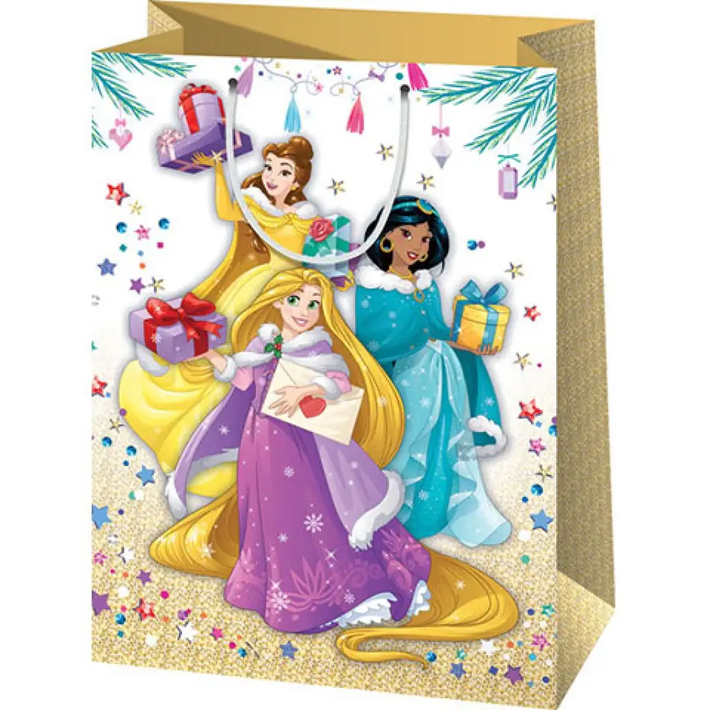 Disney hercegnők karácsonyi gigant méretű ajándéktáska 40x56x20cm kép 1