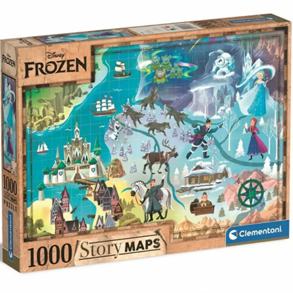 Disney: Jégvarázs térkép puzzle 1000db-os - Clementoni kép 1