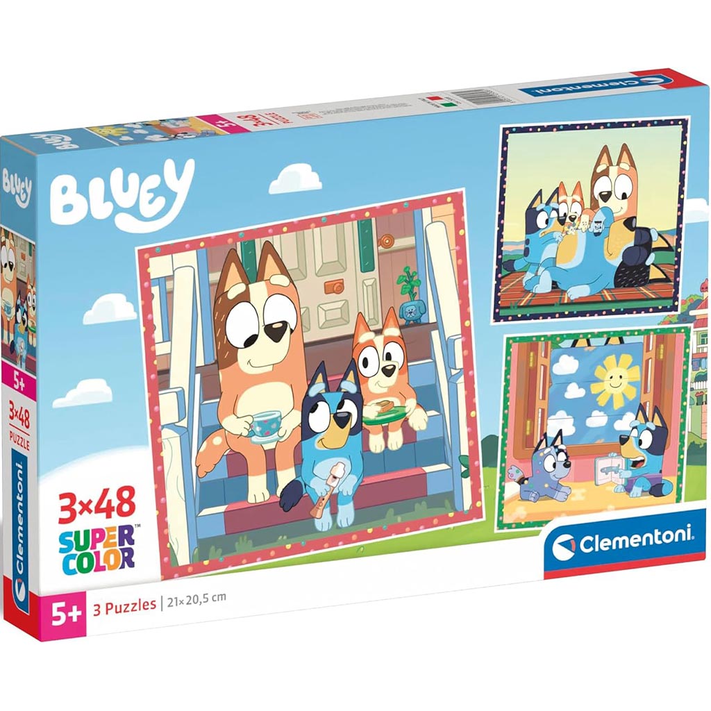 Bluey 3x48db-os Supercolor puzzle - Clementoni kép 1
